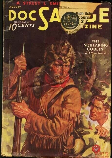 Doc Savage 1934 Aug-Rare Issue-Baumhofer Cover G (1934), raw, ungraded comic book — front cover