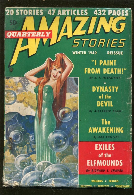 Amazing Stories Quarterly Winter 1949-Spicy-Good Girl Art-Rog PHILLIPS-SHAVER-vg (Ziff-Davis, 1949), raw, ungraded comic book — front cover