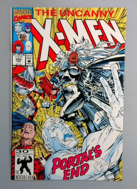 Uncanny X-Men #285 (Marvel Comics, 1991), raw comic book in NM condition — front cover