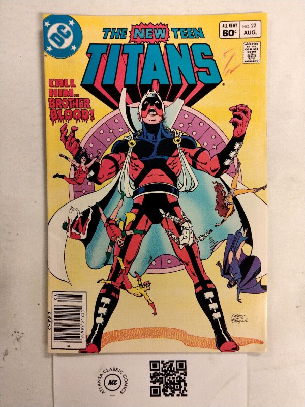 New Teen Titans #22 (DC Comics, 1982), raw comic book in VF condition — front cover
