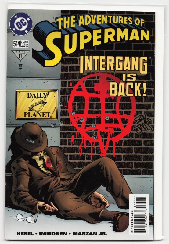 Adventures of Superman #544 (DC Comics, 1997), raw, ungraded comic book — front cover