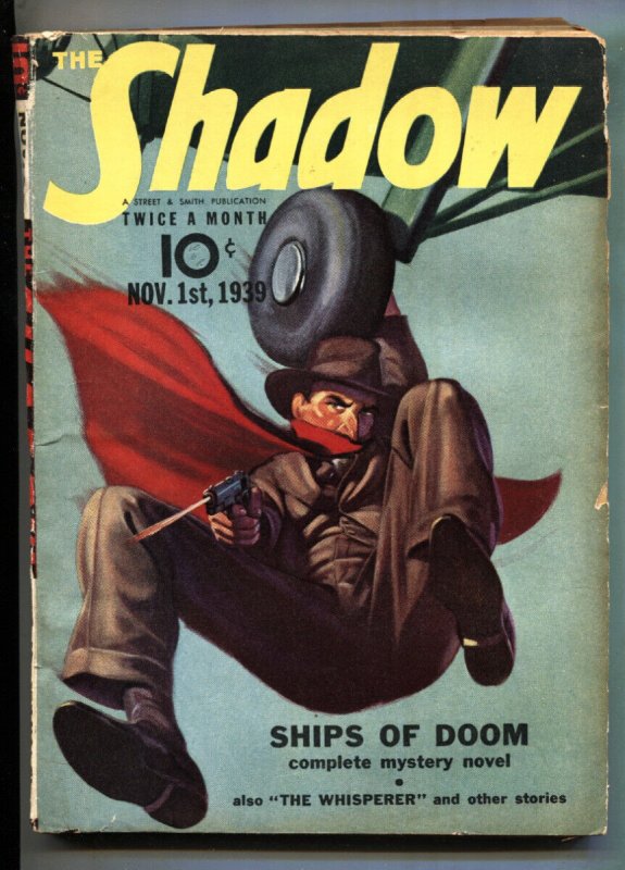 The Shadow Pulp Nov #1 (1939), raw comic book in VG condition — front cover