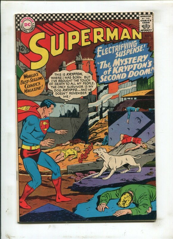 Superman #189 (DC Comics, 1966), raw comic book in 5.5 condition — front cover