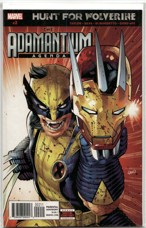 Hunt for Wolverine: Adamantium Agenda #2 (Marvel Comics, 2018), raw, ungraded comic book — front cover