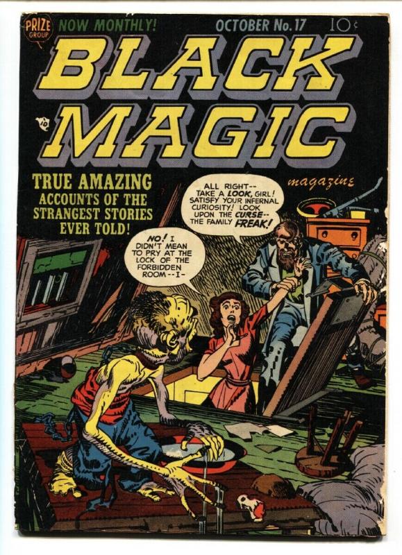 Black Magic #17 (1952), raw, ungraded comic book — front cover