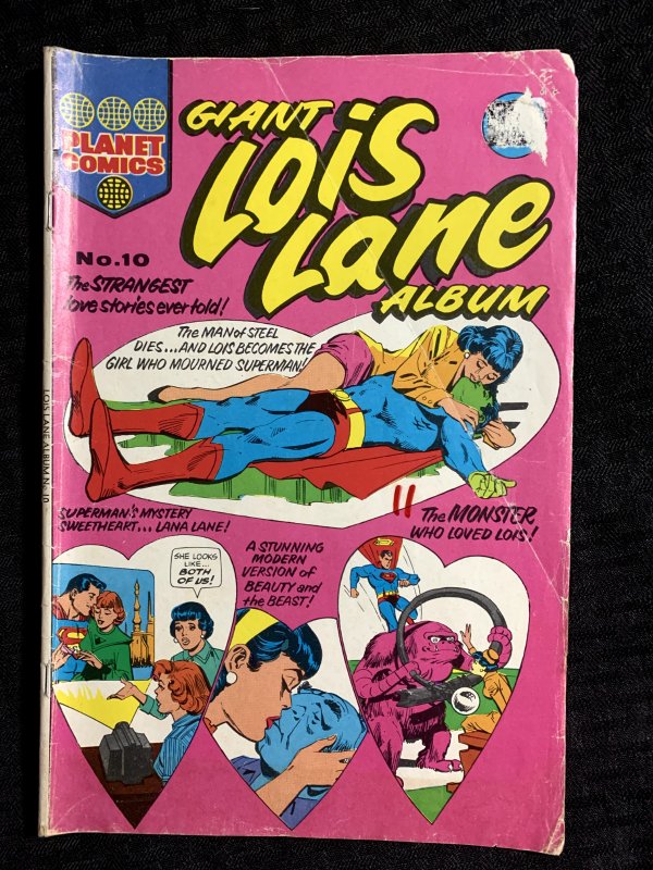 Vintage Giant Lois Lane Album #10, raw comic book in GD 2.0 condition — front cover
