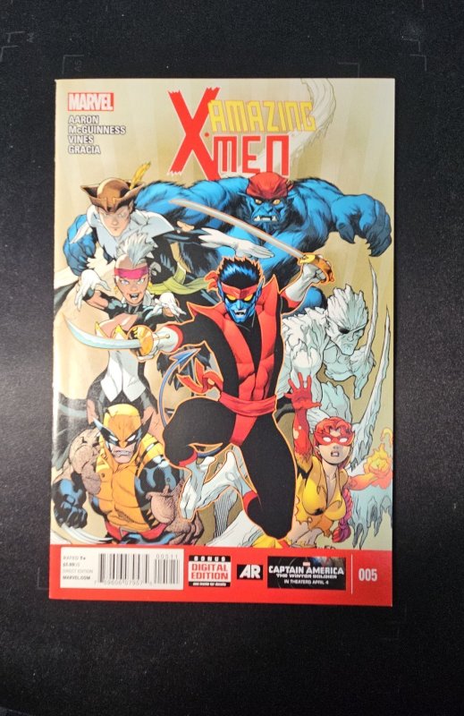 Amazing X-Men #5 (Marvel Comics, 2014), raw comic book in NM- condition — front cover