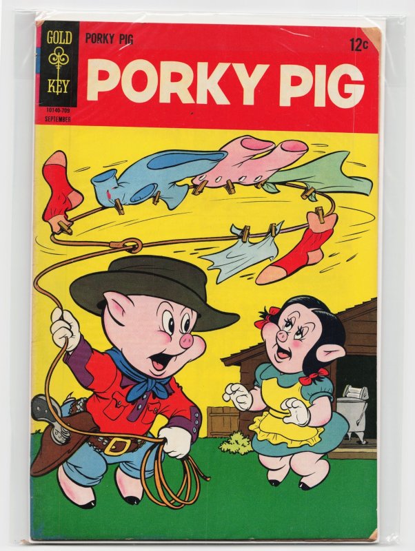 Porky Pig #14 (Gold Key, 1967), raw, ungraded comic book — front cover