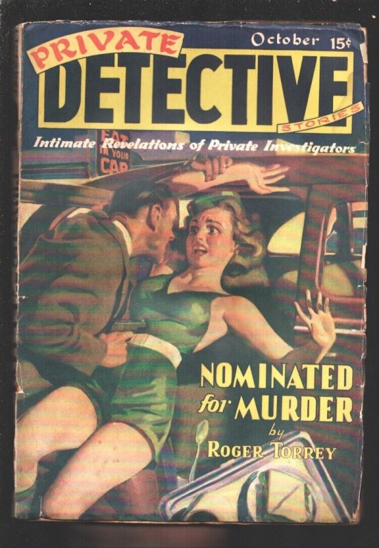 Private Detective Stories 10/1940-Trojan- Vivid H. J. Ward Cover-Spicy Pulp T... (Trojan Publishing, 1940), raw, ungraded comic book — front cover