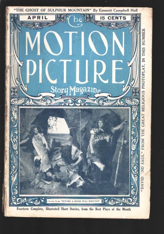MAG: Motion Picture Story 4/1912-photo Cover-Silent era Movie Stories in Pulp..., raw, ungraded comic book — front cover
