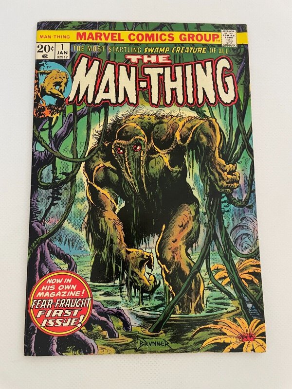 Man-Thing #1 (Marvel Comics), raw comic book in VF/NM condition — front cover