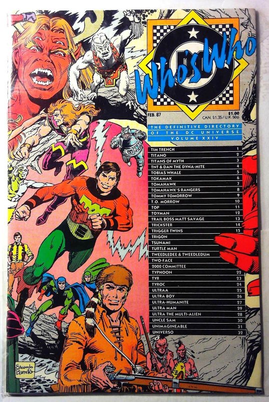 Who's Who Definitive Directory DC Universe #24 (DC Comics, 1987), raw, ungraded comic book — front cover
