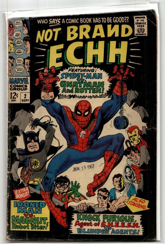 Not Brand Echh #2 (Marvel Comics, 1967), raw, ungraded comic book — front cover