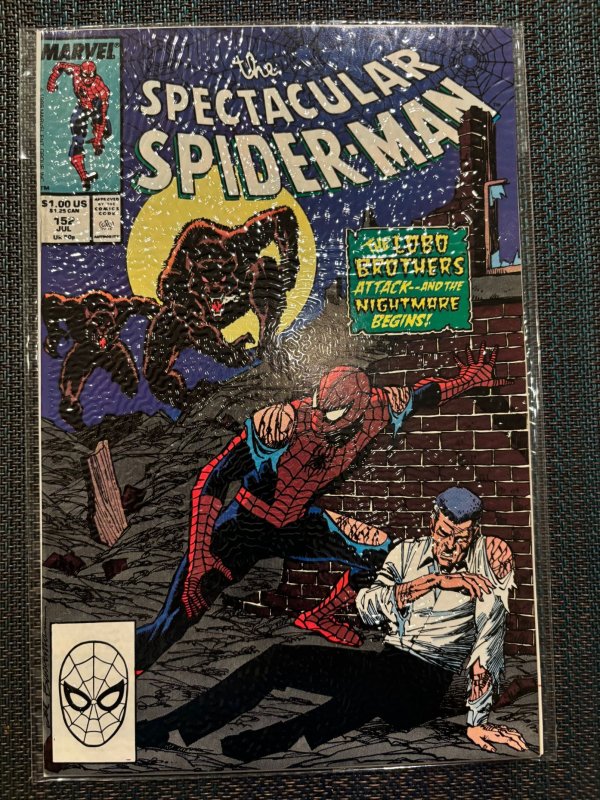 The Spectacular Spider-Man #152 (Marvel Comics, 1989), raw, ungraded comic book — front cover