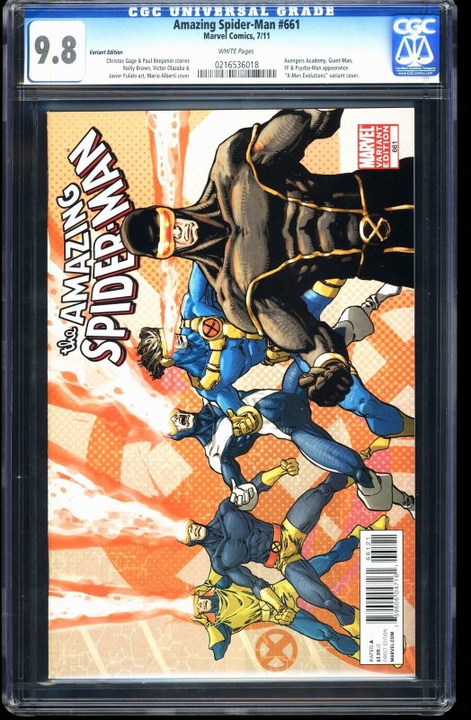 Amazing Spider-Man #661 (Marvel Comics), CGC 9.8 graded comic book, Universal Blue label — front cover in its holder