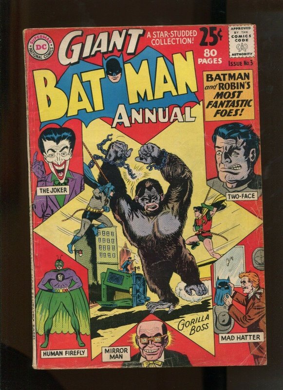 Batman Annual #3 (DC Comics, 1962), raw comic book in 4.5 condition — front cover