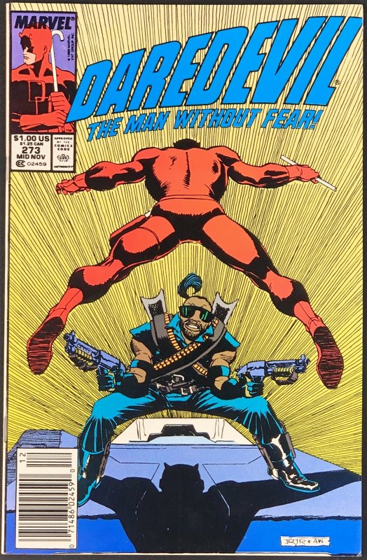 Daredevil #273 (Marvel Comics, 1989), raw comic book in VF condition — front cover
