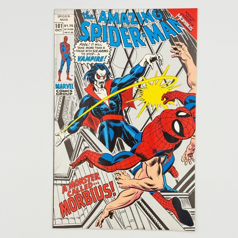 Amazing Spider-Man #101 (Marvel Comics, 1992), raw comic book in VF/NM condition — front cover