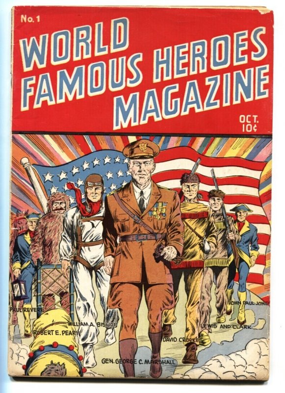 World Famous Heroes #1 - 1941 - Centaur - VG - Comic Book (Centaur Publications, 1941), raw comic book in VG condition — front cover