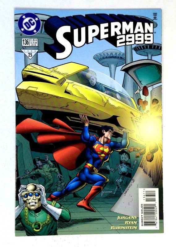 Superman 2999 #136 (DC Comics, 1998), raw comic book in NM- condition — front cover