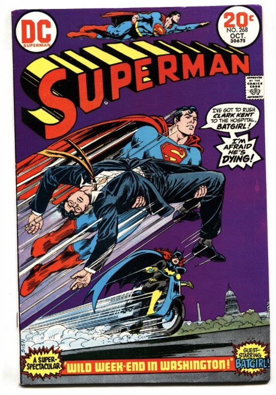 Superman #268 (DC Comics, 1973), raw comic book in FN/VF condition — front cover