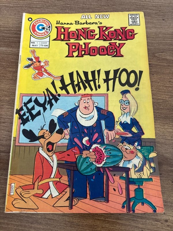 Hong Kong Phooey #1 (Charlton Comics), raw comic book in VF condition — front cover