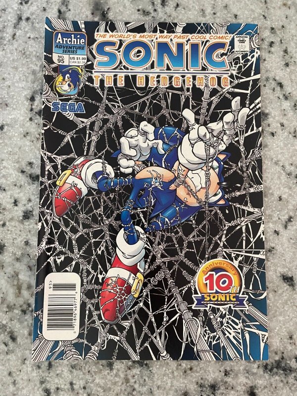 Sonic the Hedgehog #95, raw comic book in NM condition — front cover