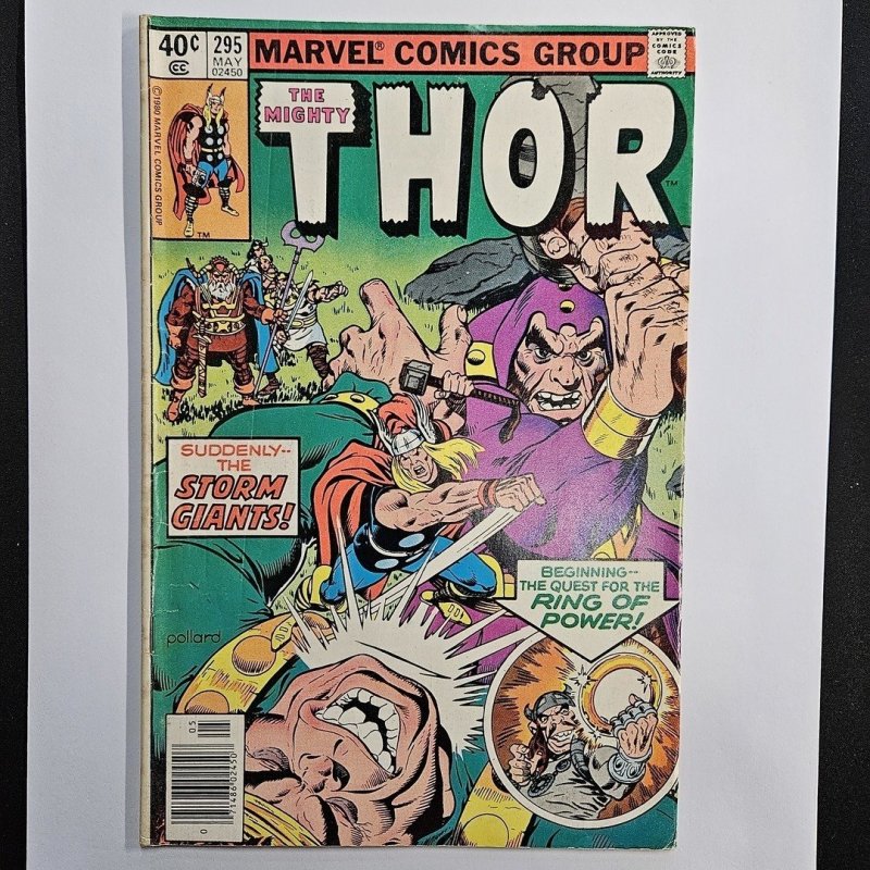 Thor #295 (Marvel Comics, 1980), raw comic book in VG/FN condition — front cover