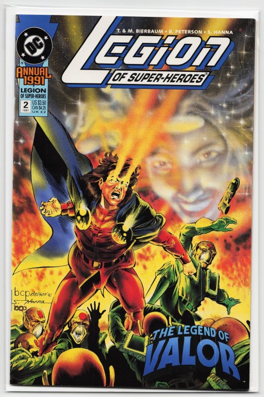 Legion of Super-Heroes Annual #2 (1991), raw, ungraded comic book — front cover