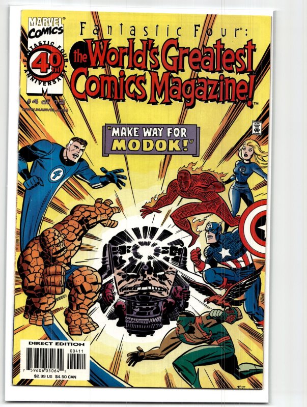 Fantastic Four: The World's Greatest Comics Magazine #4 (2001), raw, ungraded comic book — front cover