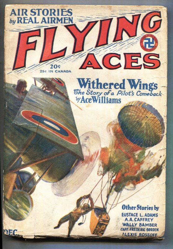 Flying Aces #4, raw, ungraded comic book — front cover