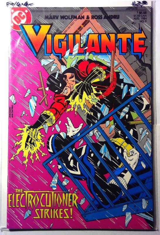 Vigilante #9 (DC Comics, 1984), raw, ungraded comic book — front cover