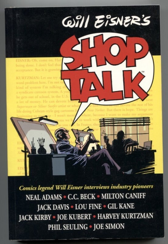 Will Eisner's Shop Talk Paperback Neal Adams- Jack Kirby- Lou Fine, raw, ungraded comic book — front cover
