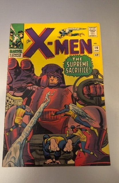 The X-Men #16 (Marvel Comics, 1966), raw, ungraded comic book — front cover