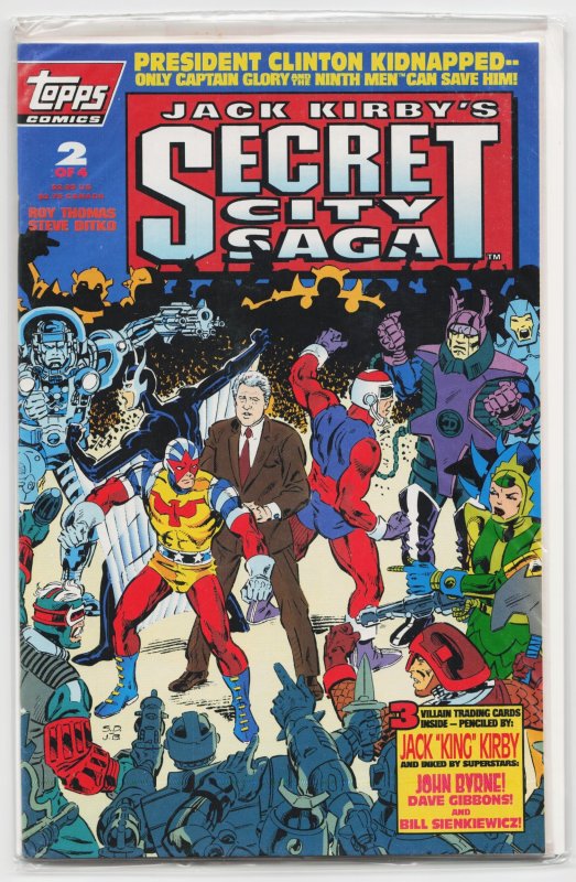 Jack Kirby's Secret City Saga #2 (Topps Comics, 1993), raw, ungraded comic book — front cover