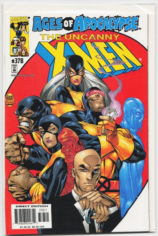 The Uncanny X-Men #378 (Marvel Comics, 2000), raw, ungraded comic book — front cover