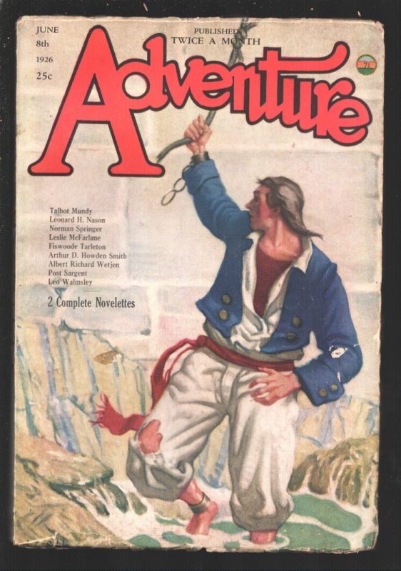 Adventure 6/8/1926-Ridgeway-Pulp Thrills by Talbot Mundy-Leslie McFarlane & Othe, raw, ungraded comic book — front cover