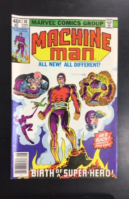 Machine Man #10 (Marvel Comics, 1979), raw, ungraded comic book — front cover