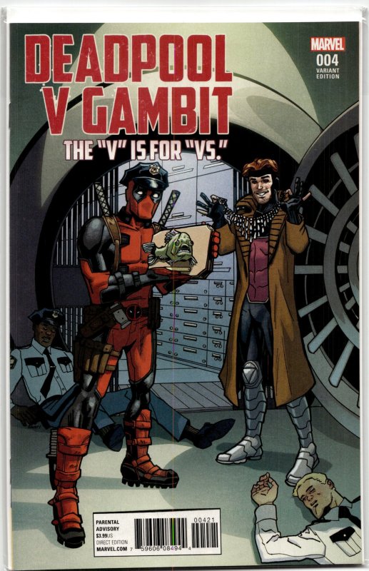 Deadpool v Gambit #4 (Marvel Comics, 2016), raw, ungraded comic book — front cover
