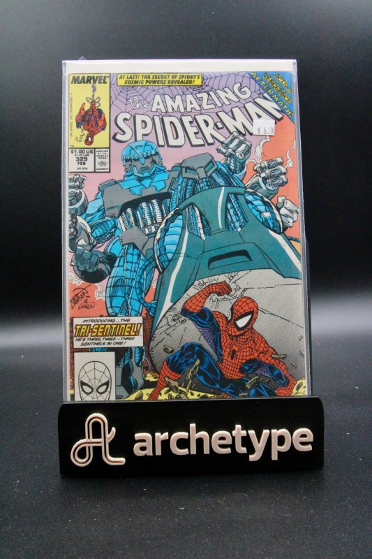 The Amazing Spider-Man #329 (Marvel Comics, 1990), raw, ungraded comic book — front cover