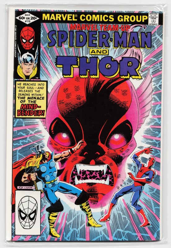 Marvel Team-Up #115 (Marvel Comics, 1982), raw, ungraded comic book — front cover