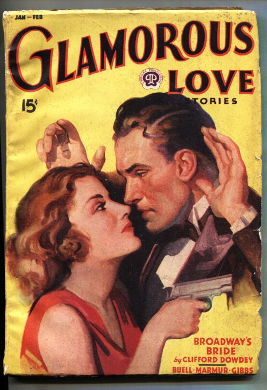 Glamorous Love Stories Jan 1938-First Issue-SCARCE Romance Pulp Magazine (1938), raw, ungraded comic book — front cover