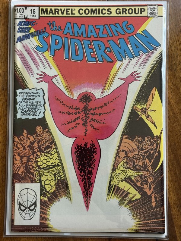 The Amazing Spider-Man Annual #16 (Marvel Comics, 1982), raw comic book in VF 8.0 condition — front cover