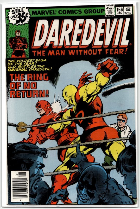 Daredevil #156 (Marvel Comics, 1979), raw, ungraded comic book — front cover