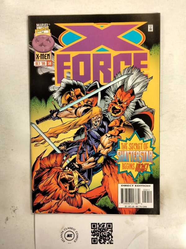 X_Force #59 (Marvel Comics), raw comic book in NM condition — front cover
