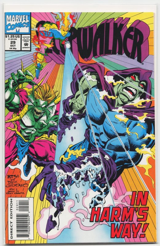 Sleepwalker #29 (Marvel Comics, 1993), raw, ungraded comic book — front cover