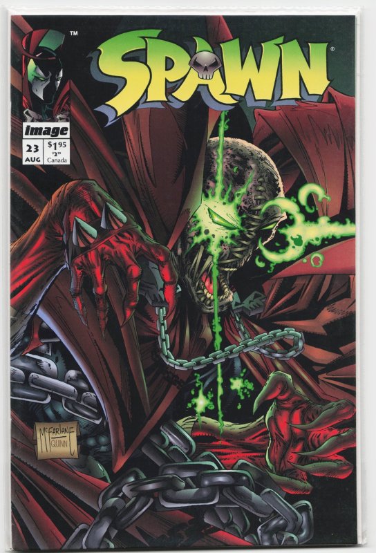 Spawn #23 (Image Comics, 1994), raw, ungraded comic book — front cover