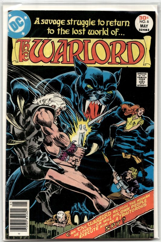 Warlord #6 (DC Comics, 1977), raw, ungraded comic book — front cover