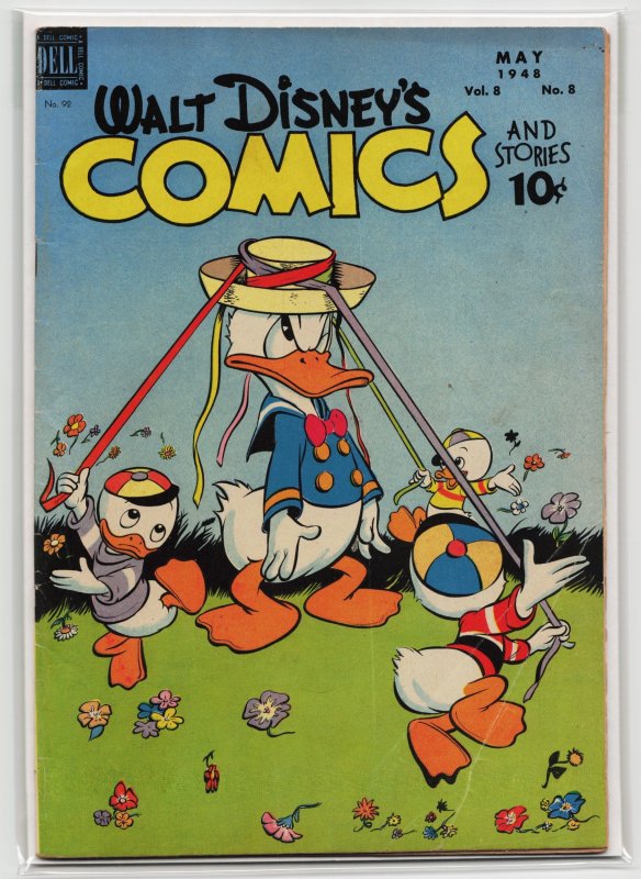 Walt Disney's Comics and Stories #92 (Dell, 1948), raw, ungraded comic book — front cover