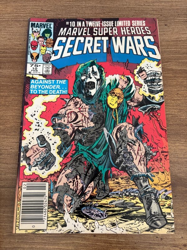 Secret Wars #10 (Marvel Comics), raw comic book in NM- condition — front cover